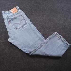 Levi's‎ 505 Regular Fit Jeans Men's 40x30 Blue Straight Leg Denim